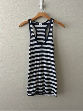 Splendid Striped Navy & White Tank Top - Casual Racerback